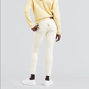 Levi’s Bright yellow 501 Skinnies